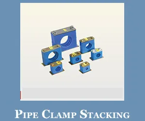 pipe clamp stacking assembly